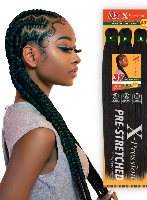 Sensationnel 3X Pre-stretches Braid 58″